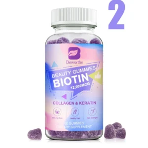 Beworths Biotin Gummies – 60 Gummies per Bottle